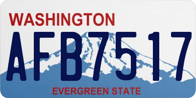 WA license plate AFB7517