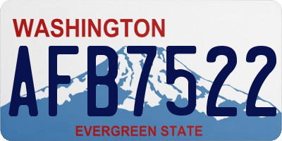 WA license plate AFB7522