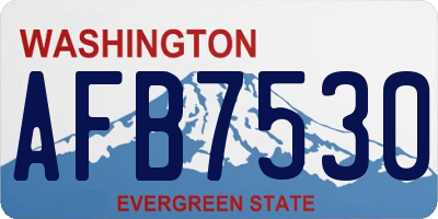 WA license plate AFB7530