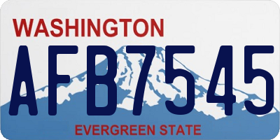 WA license plate AFB7545