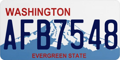 WA license plate AFB7548