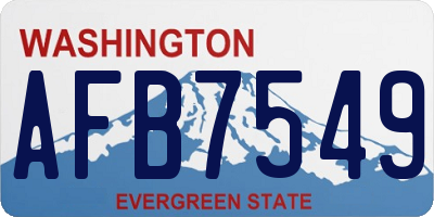WA license plate AFB7549