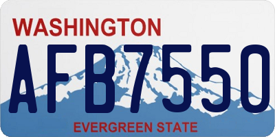 WA license plate AFB7550