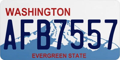 WA license plate AFB7557