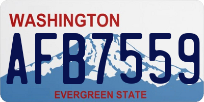 WA license plate AFB7559
