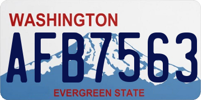 WA license plate AFB7563