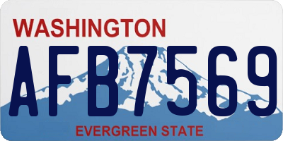 WA license plate AFB7569