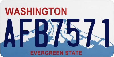 WA license plate AFB7571
