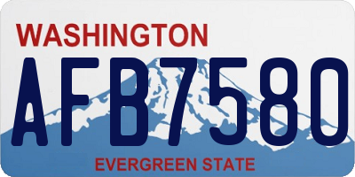 WA license plate AFB7580