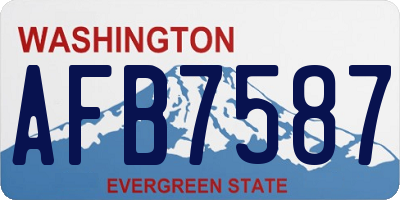 WA license plate AFB7587