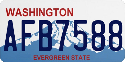 WA license plate AFB7588