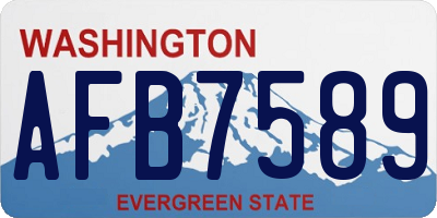 WA license plate AFB7589