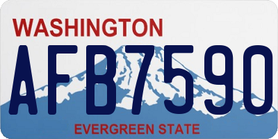 WA license plate AFB7590