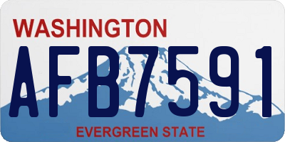 WA license plate AFB7591