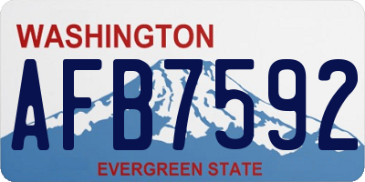WA license plate AFB7592