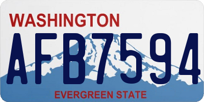 WA license plate AFB7594