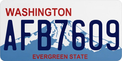 WA license plate AFB7609