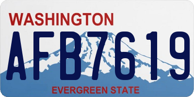 WA license plate AFB7619