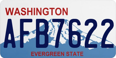 WA license plate AFB7622