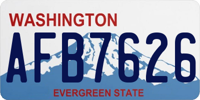 WA license plate AFB7626