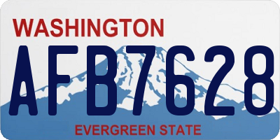 WA license plate AFB7628