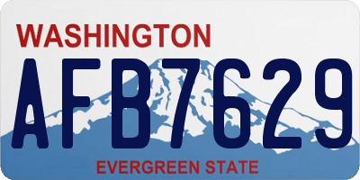 WA license plate AFB7629