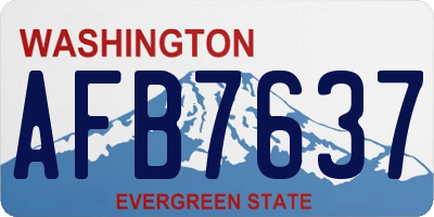 WA license plate AFB7637