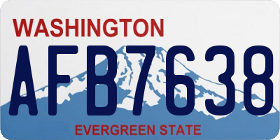 WA license plate AFB7638