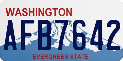 WA license plate AFB7642