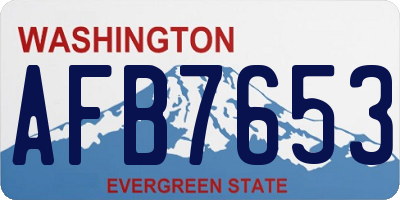 WA license plate AFB7653