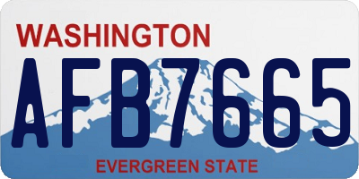 WA license plate AFB7665