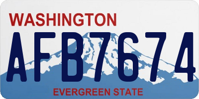 WA license plate AFB7674
