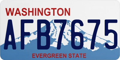 WA license plate AFB7675