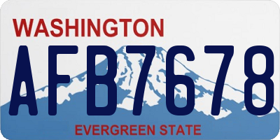 WA license plate AFB7678