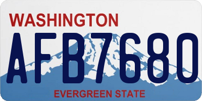WA license plate AFB7680