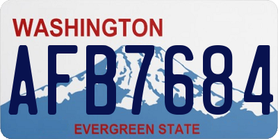 WA license plate AFB7684