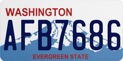 WA license plate AFB7686