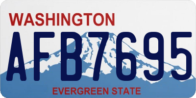 WA license plate AFB7695
