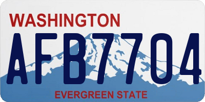 WA license plate AFB7704