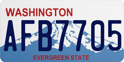 WA license plate AFB7705