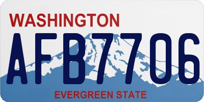 WA license plate AFB7706