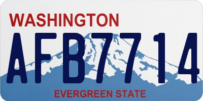 WA license plate AFB7714
