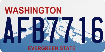 WA license plate AFB7716