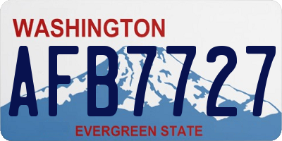 WA license plate AFB7727