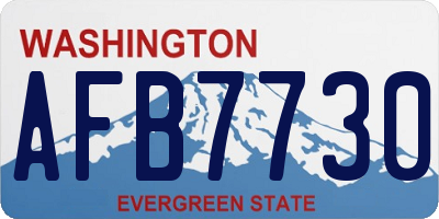 WA license plate AFB7730