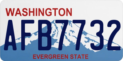 WA license plate AFB7732
