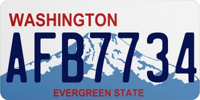 WA license plate AFB7734