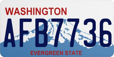 WA license plate AFB7736