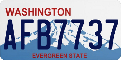 WA license plate AFB7737