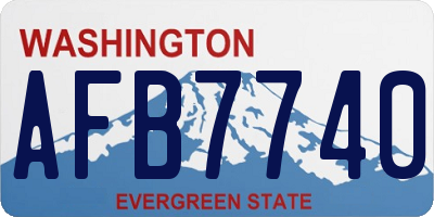 WA license plate AFB7740